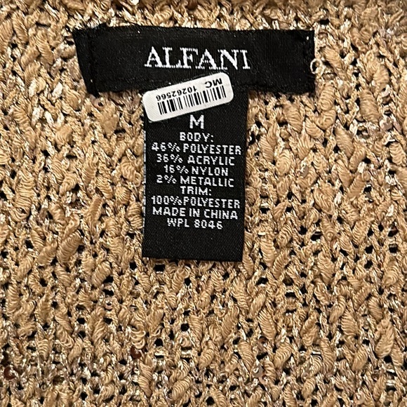 Alfani Gold Sparkly Sweater - Like new - Picture 3 of 7